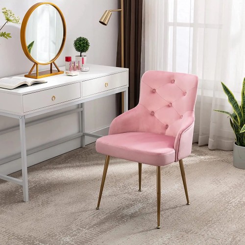 SILLA VELVET DISEÑO METAL BUTTON 2