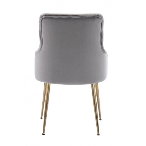 SILLA VELVET DISEÑO METAL BUTTON GREY 2