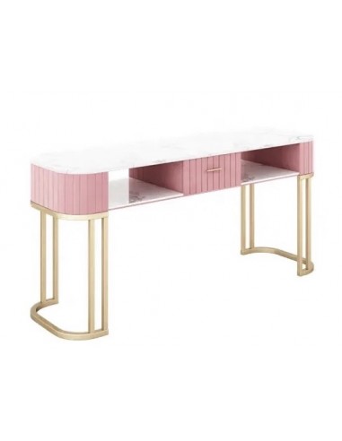 MESA MANICURA VELVET PINK DOBLE