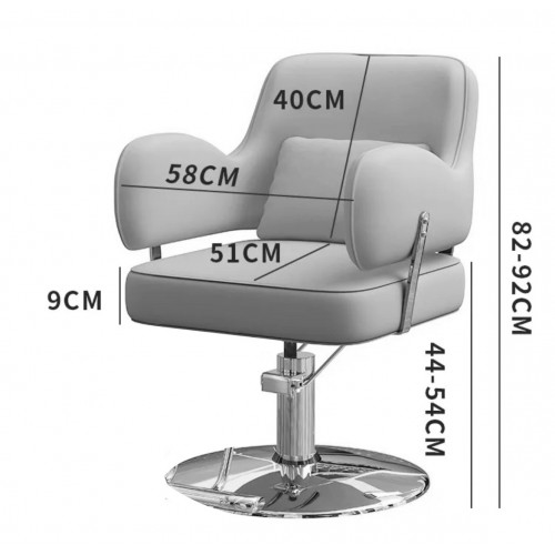 SILLON PELUQUERÍA BOSTON GRAY 2