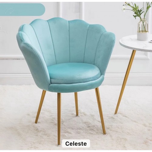 SILLA VELVET RESPALDO CELESTE 2