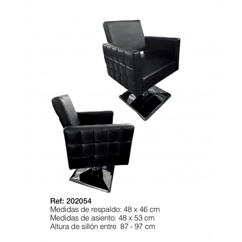 SILLÓN PELUQUERÍA SQUARE BLACK 2